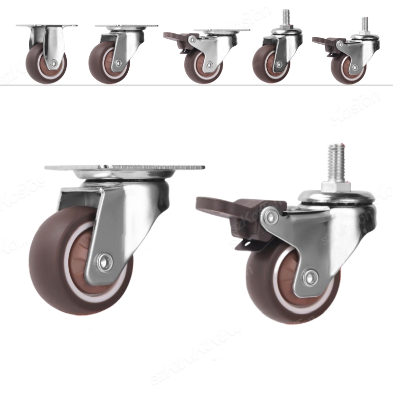 Baby Nursery Trolley - 4pcs Stem Threaded Casters Office Chairs