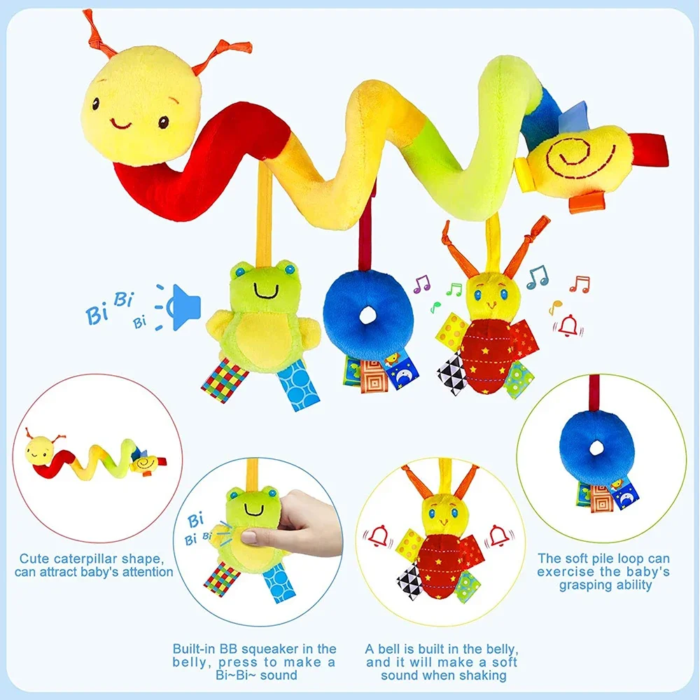 Baby Nursery Trolley - Spiral Stroller Toys Newborn Plush Hanging