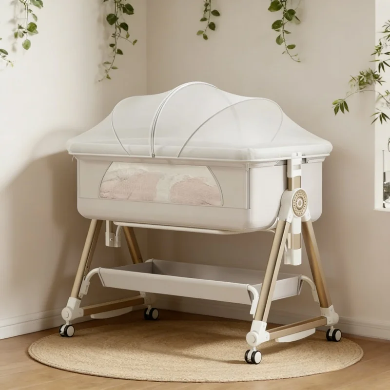 Baby Nursery Trolley - 8-in-1 Convertible Smart Baby Nursery Bed