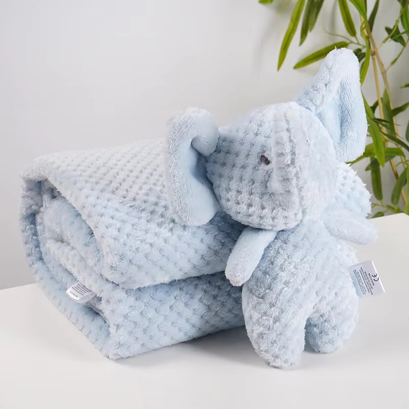 Baby Nursery Sale - 2pc/set Cartoon Baby Blanket with Soother