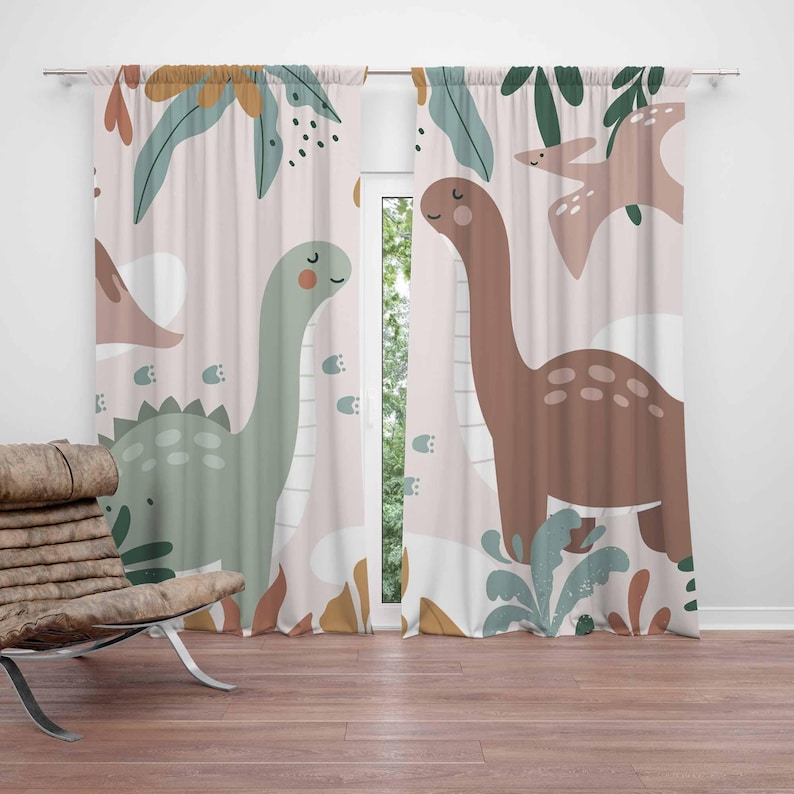 Baby Nursery Blackout Curtains - Dinosaur Nursery Curtains Dino Kids Bedroom