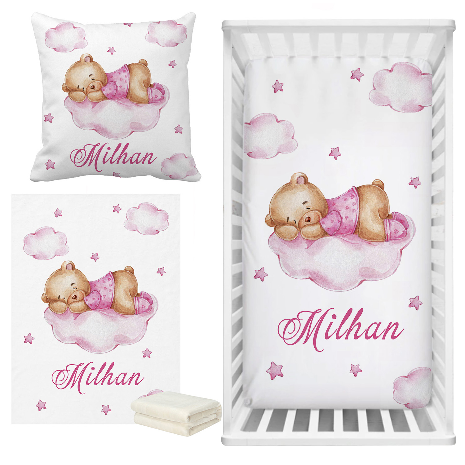 Baby Nursery Sale - LVYZIHO Sleeping Bear Custom Name Crib