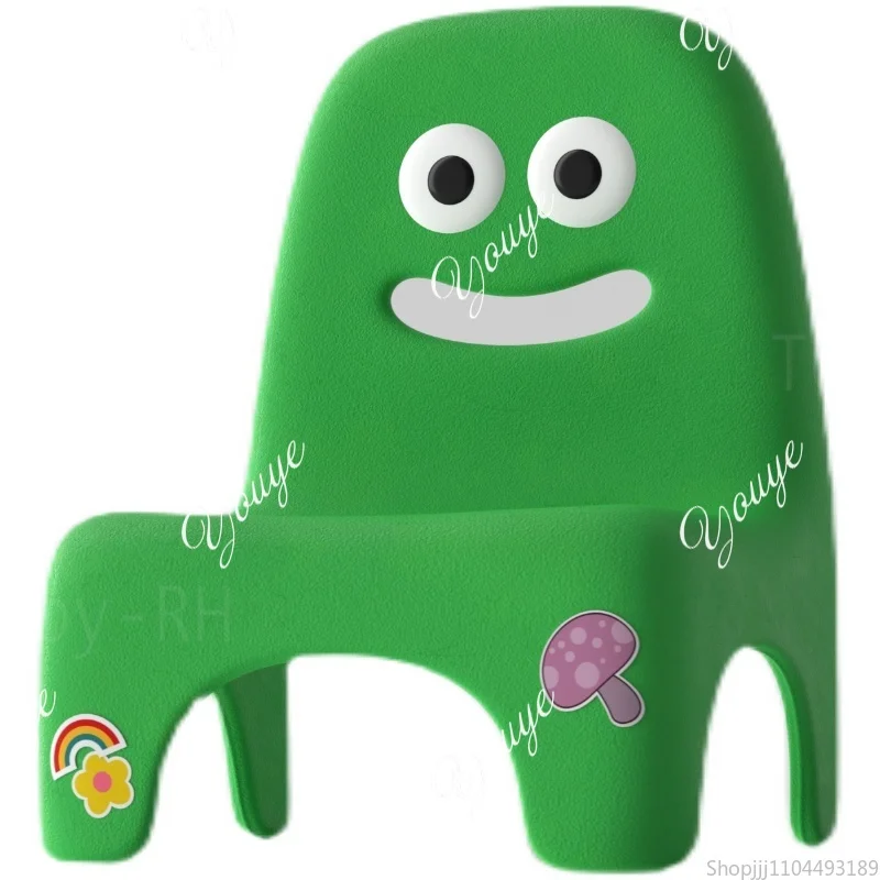 Baby Nursery Ottoman - A49 Cute Green Kids Toy Stool