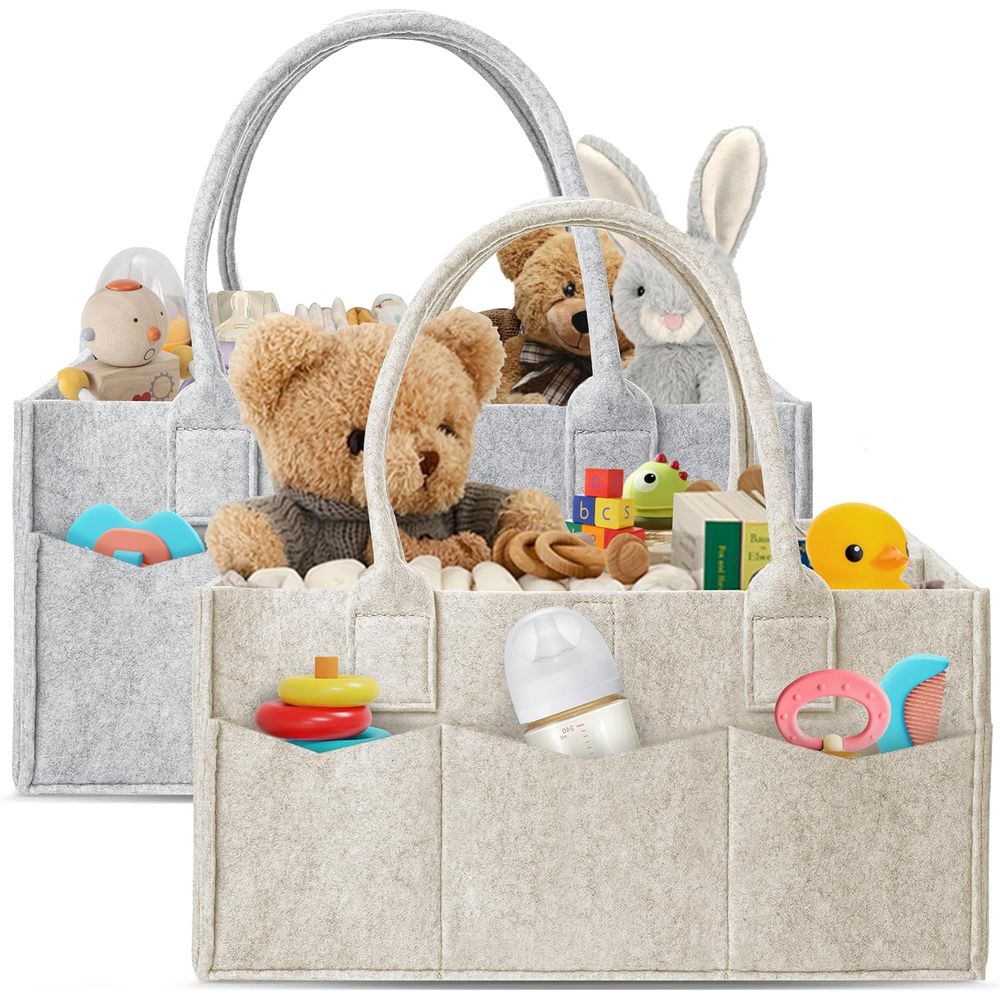 Baby Nursery Must Haves - 2-Pack Diaper Caddy Organizer - Essentials