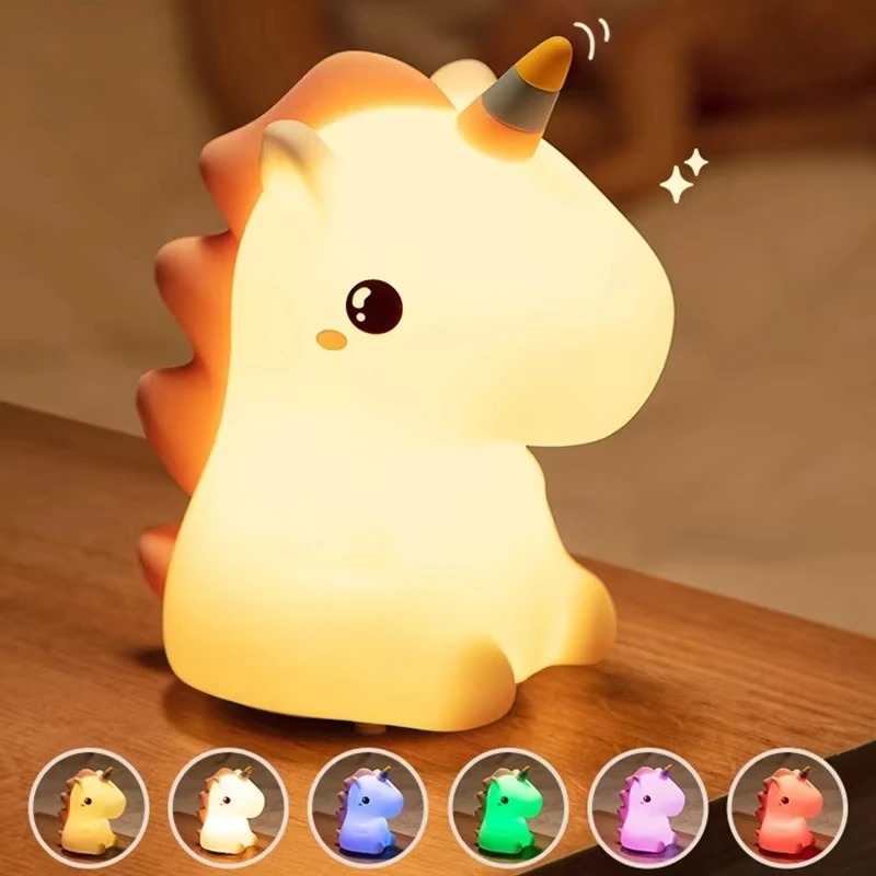 Baby Unicorn Nursery - Unicorn Cute Silicone USB LED Night