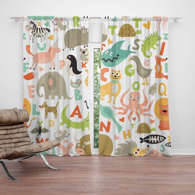 ABC Alphabet Nursery Curtain A - Baby Nursery Blackout Curtains recension och pris