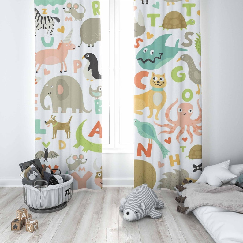 ABC Alphabet Nursery Curtain A - Baby Nursery Blackout Curtains recension och pris