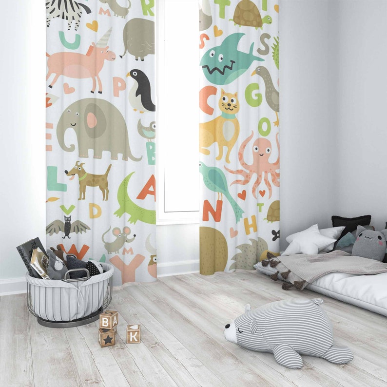 ABC Alphabet Nursery Curtain A - Baby Nursery Blackout Curtains recension och pris