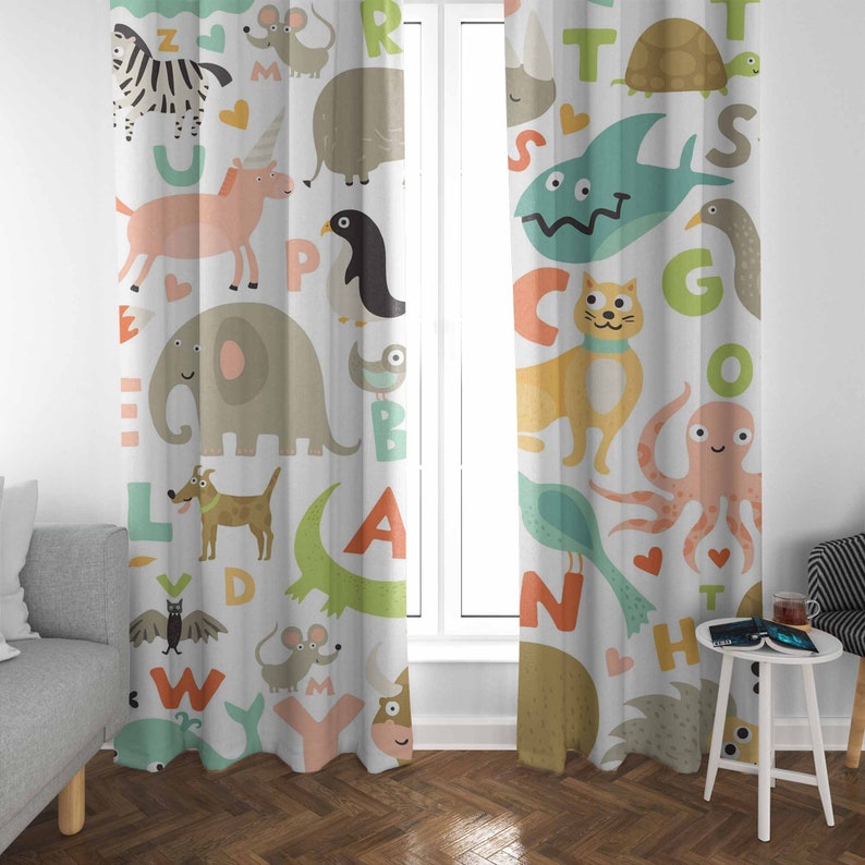 ABC Alphabet Nursery Curtain A - Baby Nursery Blackout Curtains recension och pris