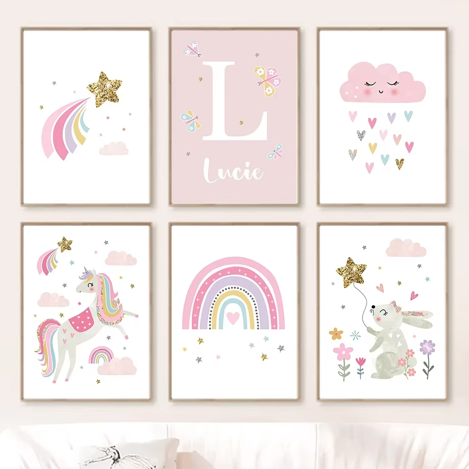 Pink Unicorn Rabbit Rainbow Cl - Baby Unicorn Nursery recension och pris