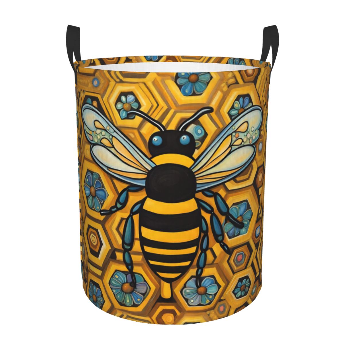 Bee And Honeycomb Print Laundr - Baby Nursery Laundry Basket recension och pris