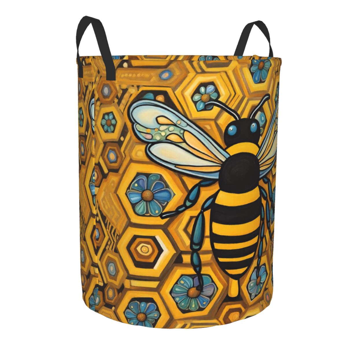 Bee And Honeycomb Print Laundr - Baby Nursery Laundry Basket recension och pris