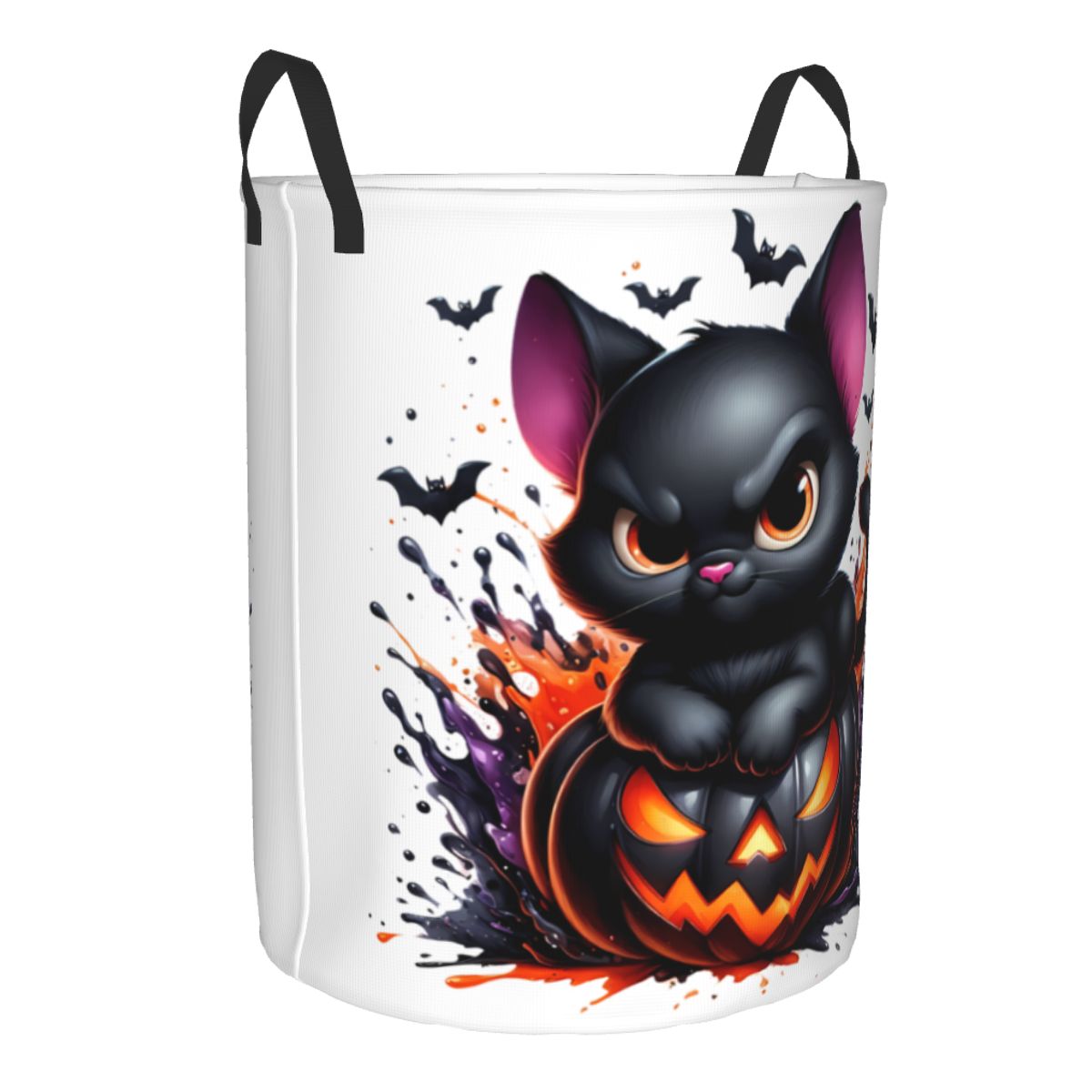 Halloween Black Cat Pumpkins L - Baby Nursery Laundry Basket recension och pris