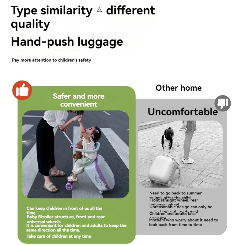 Children's Luggage Case Can Ri - Baby Nursery Trolley recension och pris
