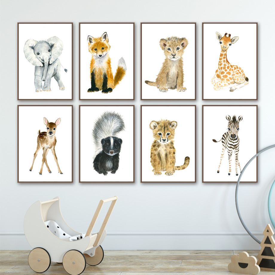 Elephant Fox Zebra Giraffe Leo - Baby Zebra Nursery recension och pris
