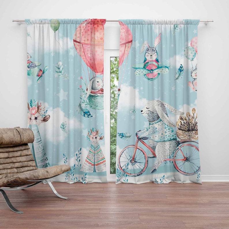 Little Bunny Nursery Curtain K - Baby Nursery Blackout Curtains recension och pris