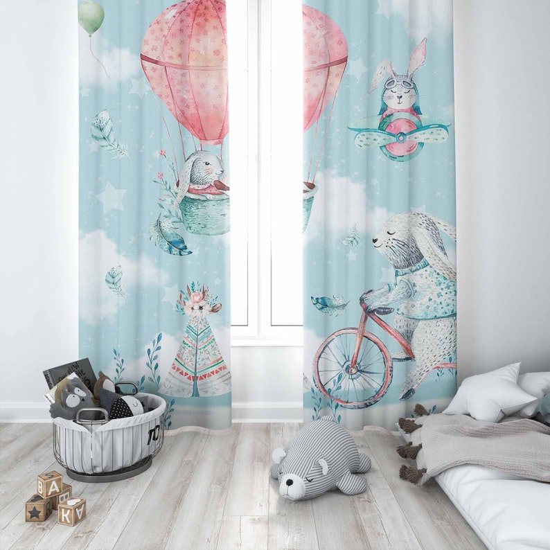 Little Bunny Nursery Curtain K - Baby Nursery Blackout Curtains recension och pris