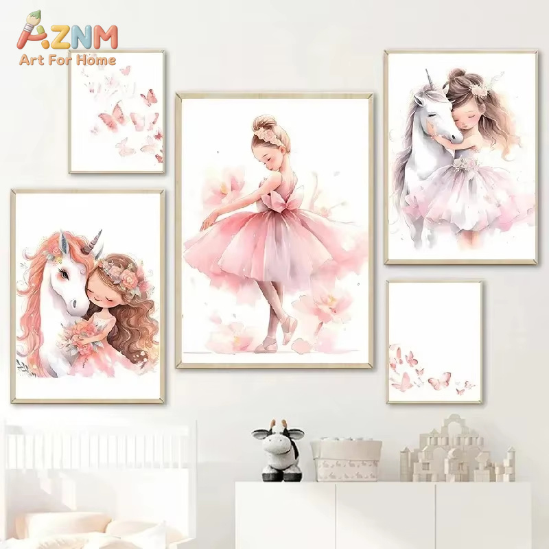 1PC,Pink Ballerina Girl Unicor - Baby Unicorn Nursery recension och pris