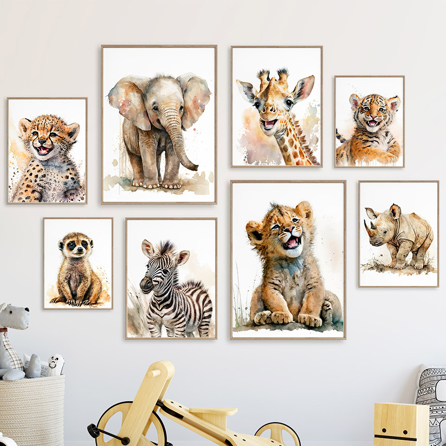 Elephant Giraffe Lion Tiger Ze - Baby Zebra Nursery recension och pris