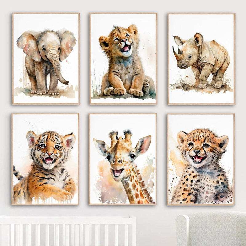 Elephant Giraffe Lion Tiger Ze - Baby Zebra Nursery recension och pris