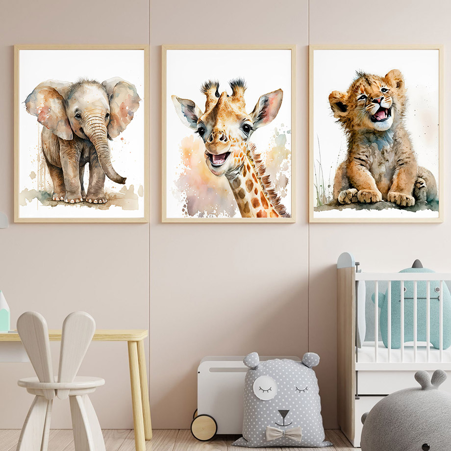 Elephant Giraffe Lion Tiger Ze - Baby Zebra Nursery recension och pris