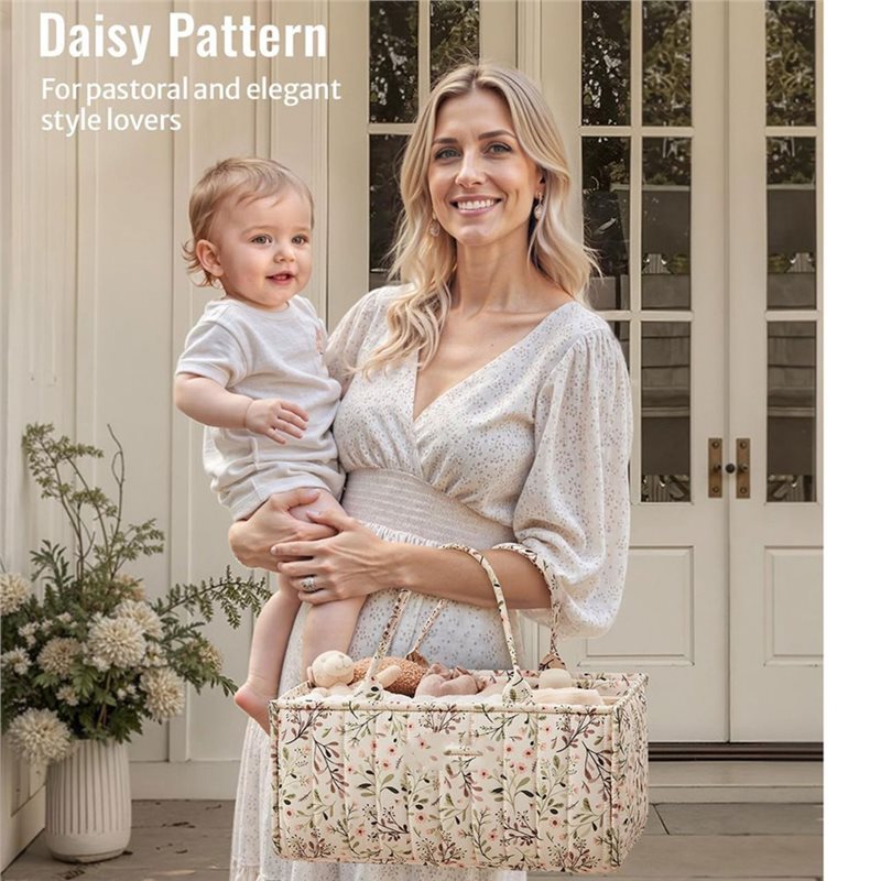 WOTT-Stylish Floral Diaper Cad - Baby Nursery Must Haves recension och pris