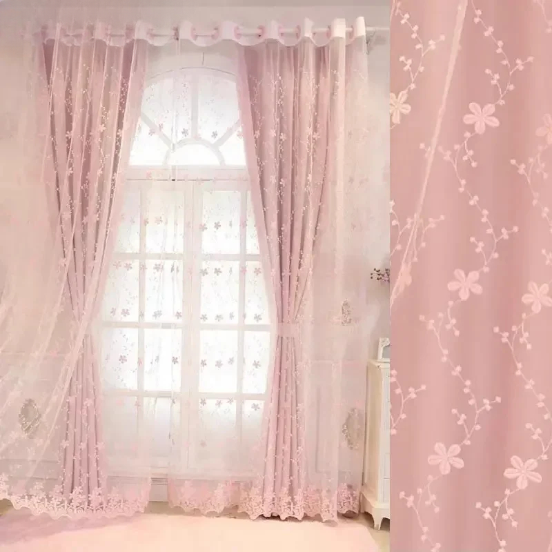 1PC Korean Pink Sheer Princess - Baby Nursery Blackout Curtains recension och pris
