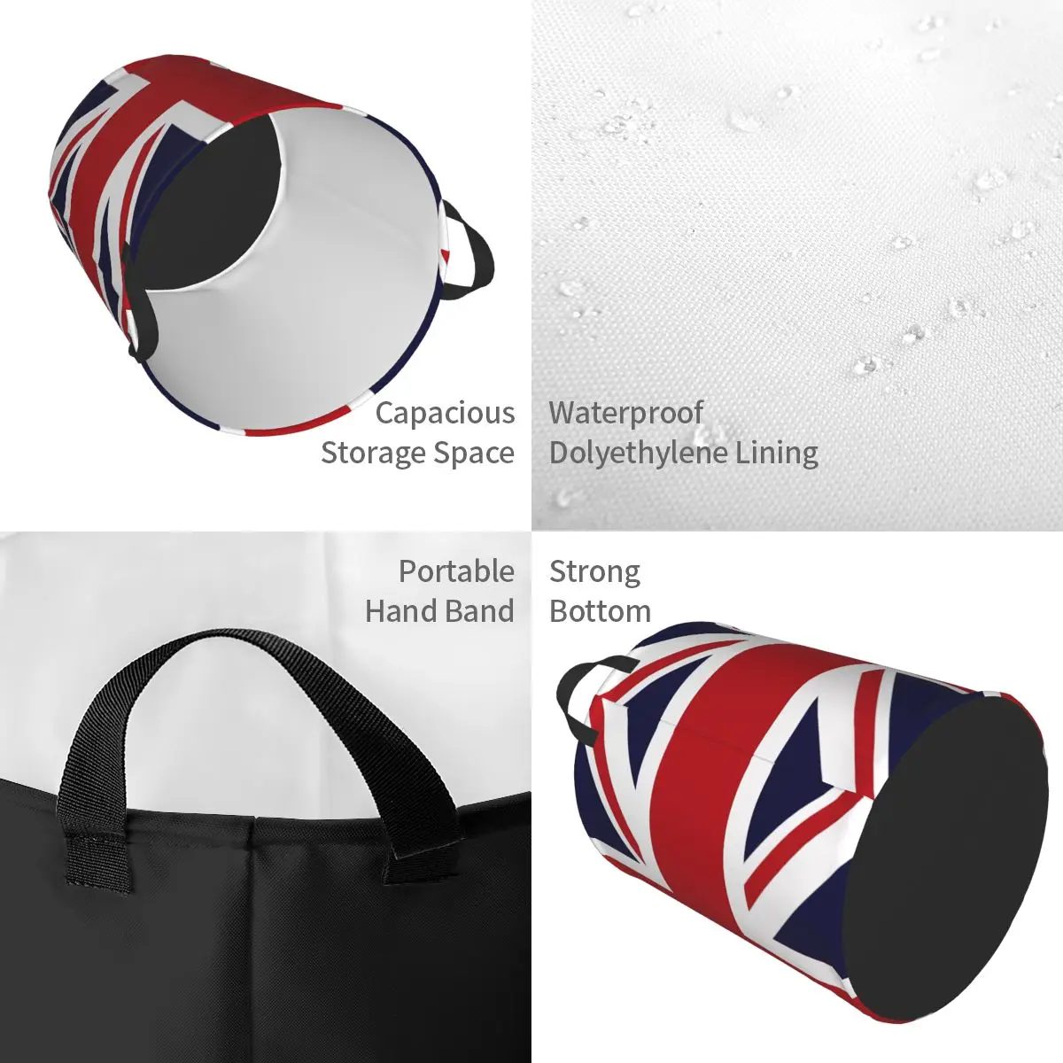 Union Jack Flag Of The UK Laun - Baby Nursery Laundry Basket recension och pris