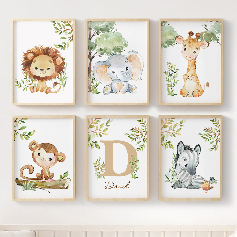 Lion Elephant Giraffe Monkey Z - Baby Zebra Nursery recension och pris