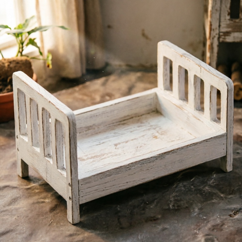 Infant Posing Sofa Retro Wood  - Baby Nursery Chair recension och pris