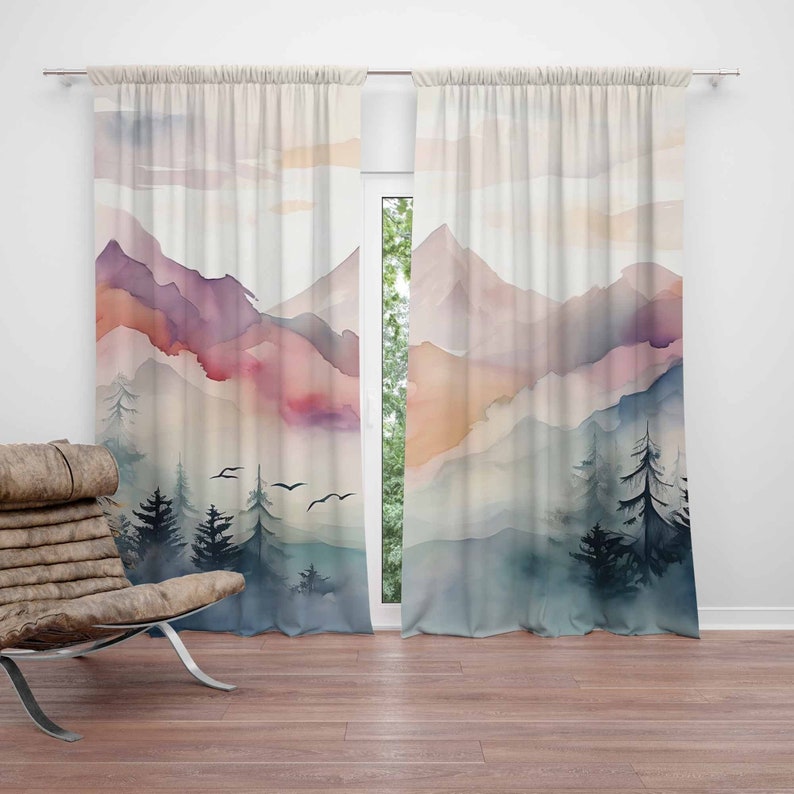 Mountain Forest Nursery Curtai - Baby Nursery Blackout Curtains recension och pris