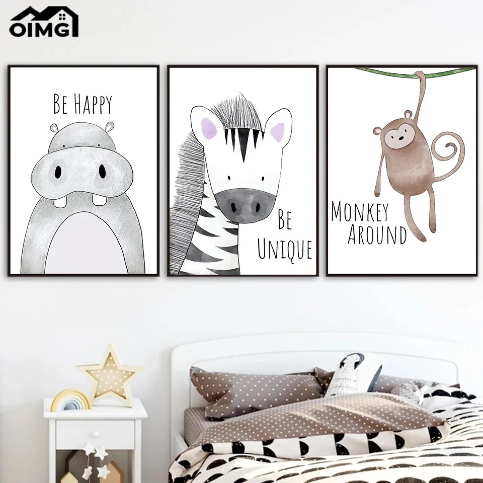 1pc frameless,Baby Lion Zebra  - Baby Zebra Nursery recension och pris