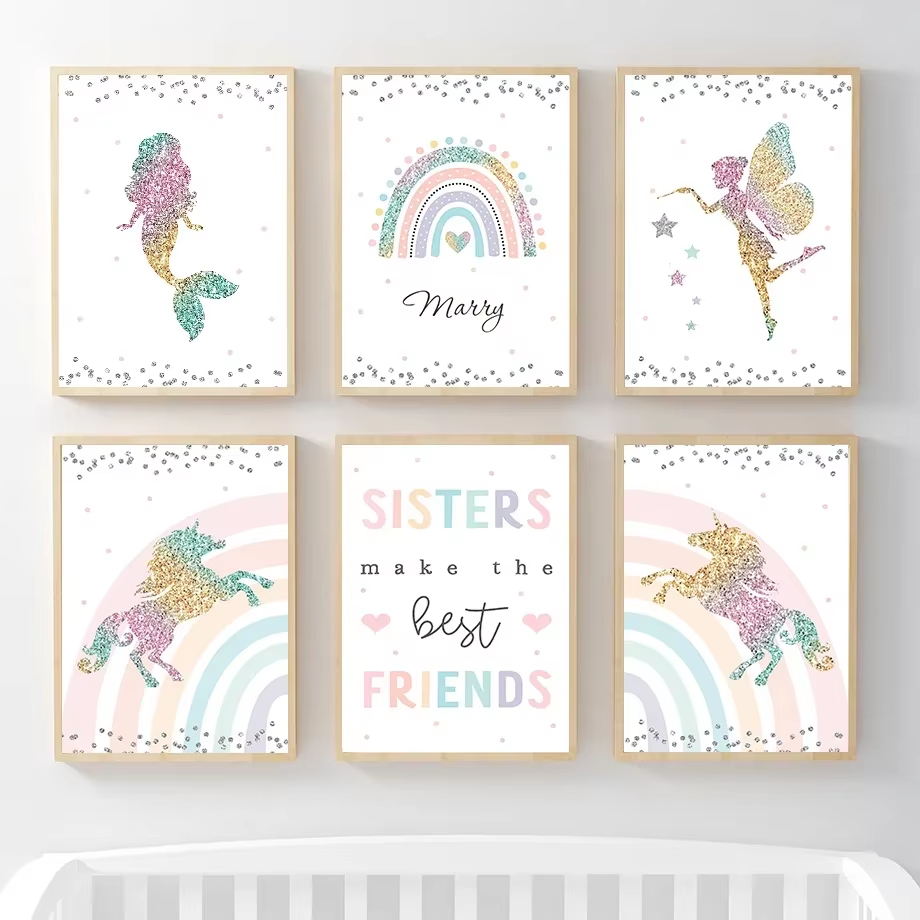 Kawaii Mermaid Angel Girl Unic - Baby Unicorn Nursery recension och pris