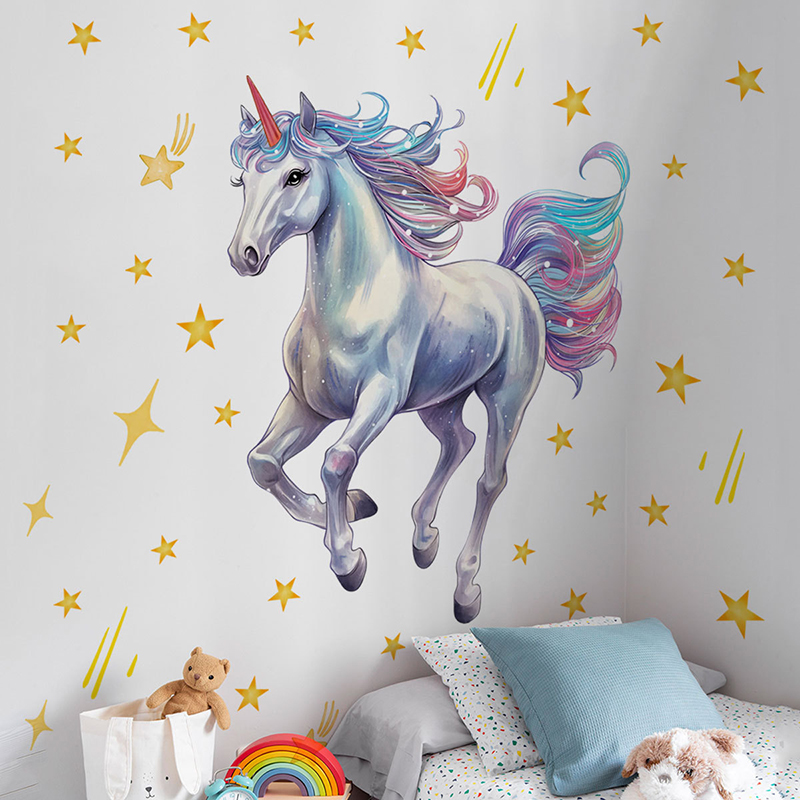 Cartoon Meteor Rainbow Unicorn - Baby Unicorn Nursery recension och pris