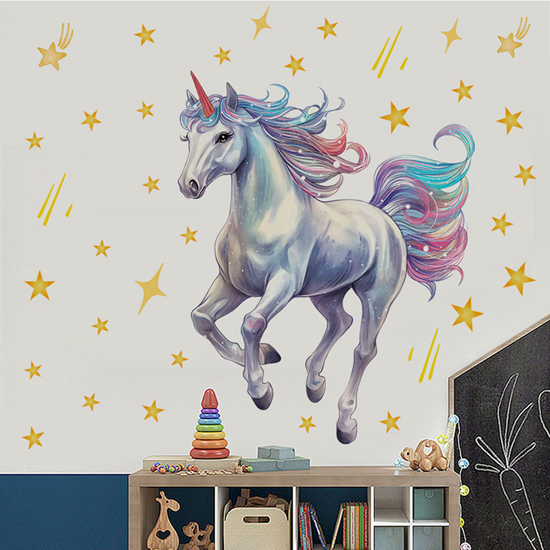 Cartoon Meteor Rainbow Unicorn - Baby Unicorn Nursery recension och pris