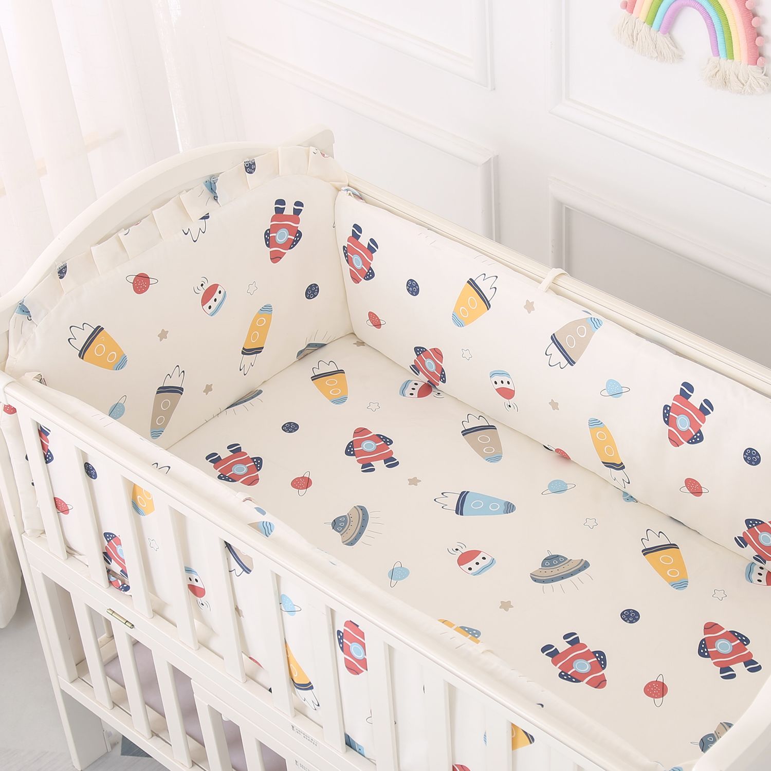 Cartoon Crib Liner 3D Mesh Cot - Baby Nursery Sale recension och pris