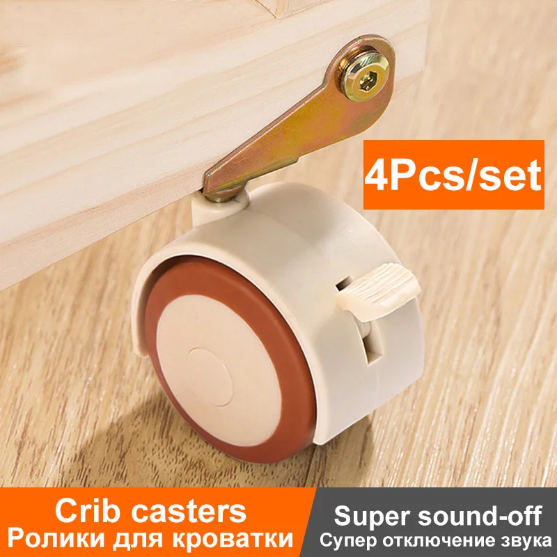 4Pcs 2'' Furniture Crib Swivel - Baby Nursery Trolley recension och pris