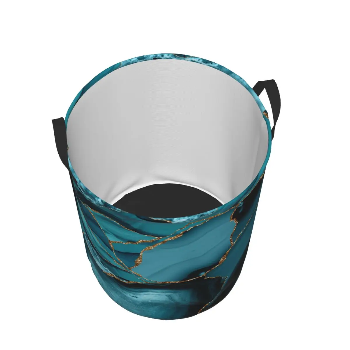 Custom Teal And Gold Marble La - Baby Nursery Laundry Basket recension och pris