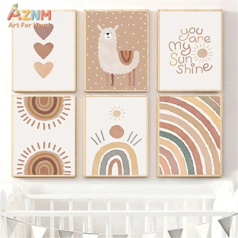 AZNM Boho Nursery Unframed Can - Baby Nursery You Are My Sunshine recension och pris
