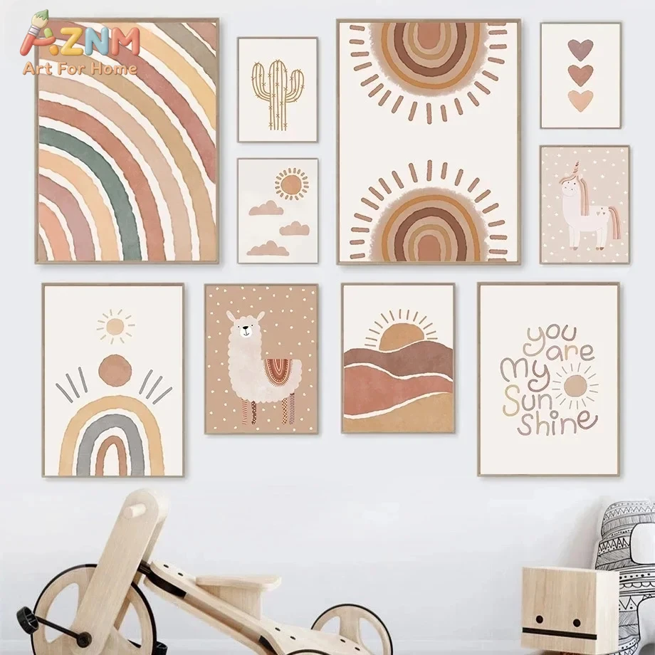 AZNM Boho Nursery Unframed Can - Baby Nursery You Are My Sunshine recension och pris