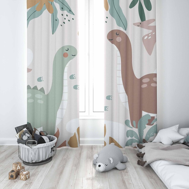 Dinosaur Nursery Curtains Dino - Baby Nursery Blackout Curtains recension och pris
