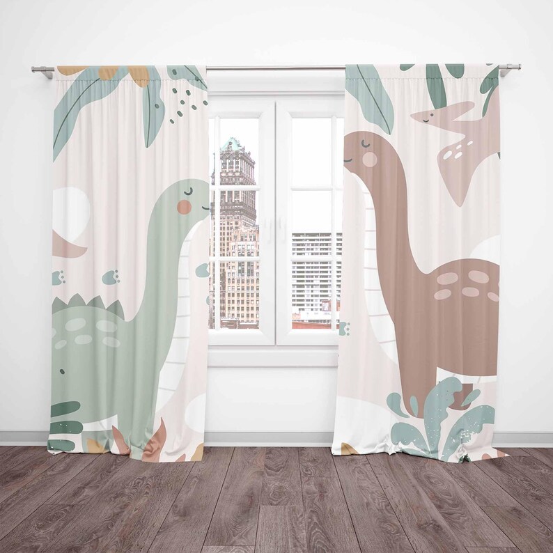 Dinosaur Nursery Curtains Dino - Baby Nursery Blackout Curtains recension och pris