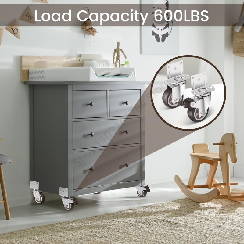 4Pcs L Type Heavy Duty Furnitu - Baby Nursery Trolley recension och pris