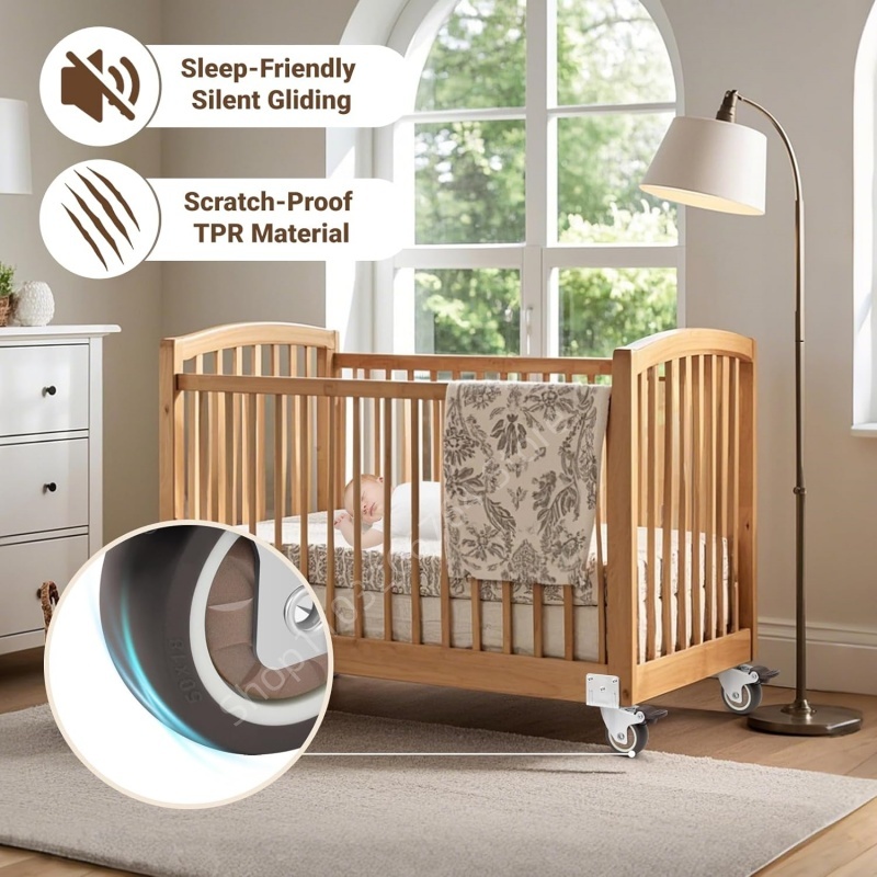 4Pcs L Type Heavy Duty Furnitu - Baby Nursery Trolley recension och pris