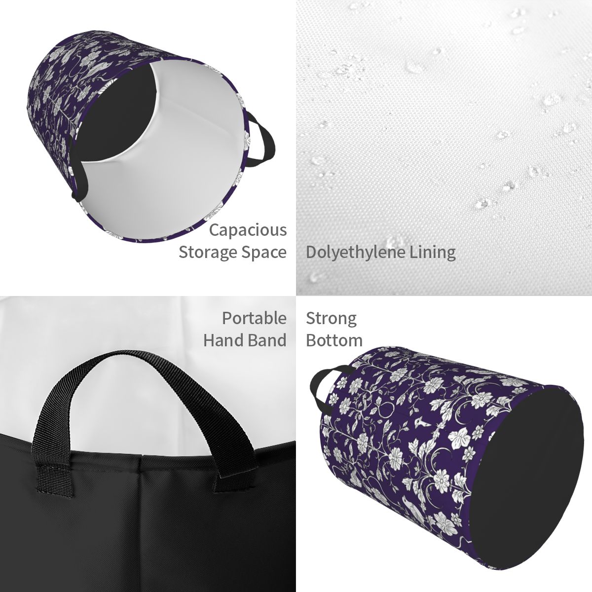 Birds And Flowers Pattern Laun - Baby Nursery Laundry Basket recension och pris