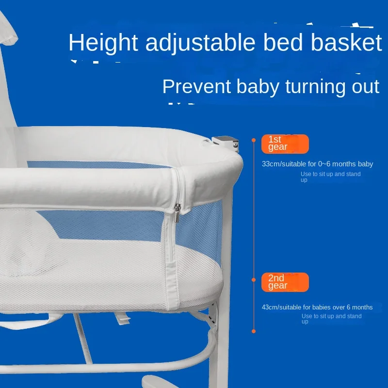 Adjustable Newborn Bassinet wi - Baby Nursery Trolley recension och pris