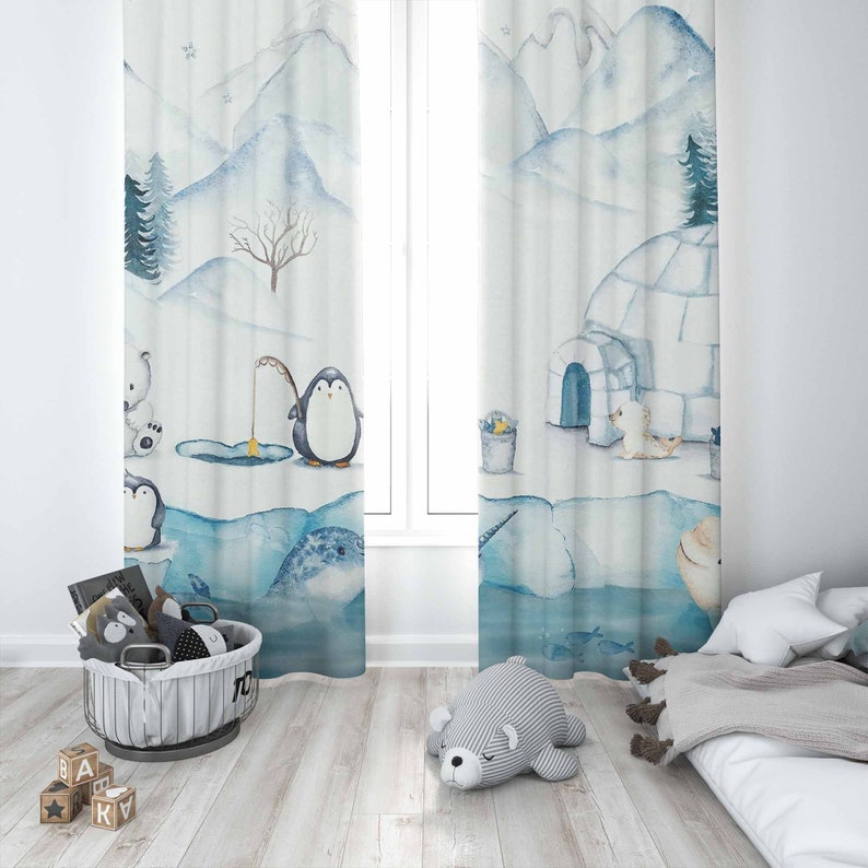 Arctic Animals Nursery Curtain - Baby Nursery Blackout Curtains recension och pris