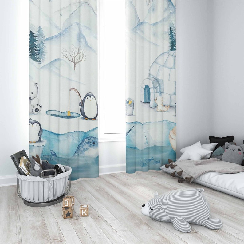 Arctic Animals Nursery Curtain - Baby Nursery Blackout Curtains recension och pris