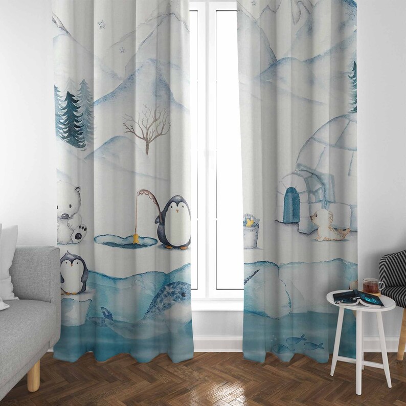 Arctic Animals Nursery Curtain - Baby Nursery Blackout Curtains recension och pris