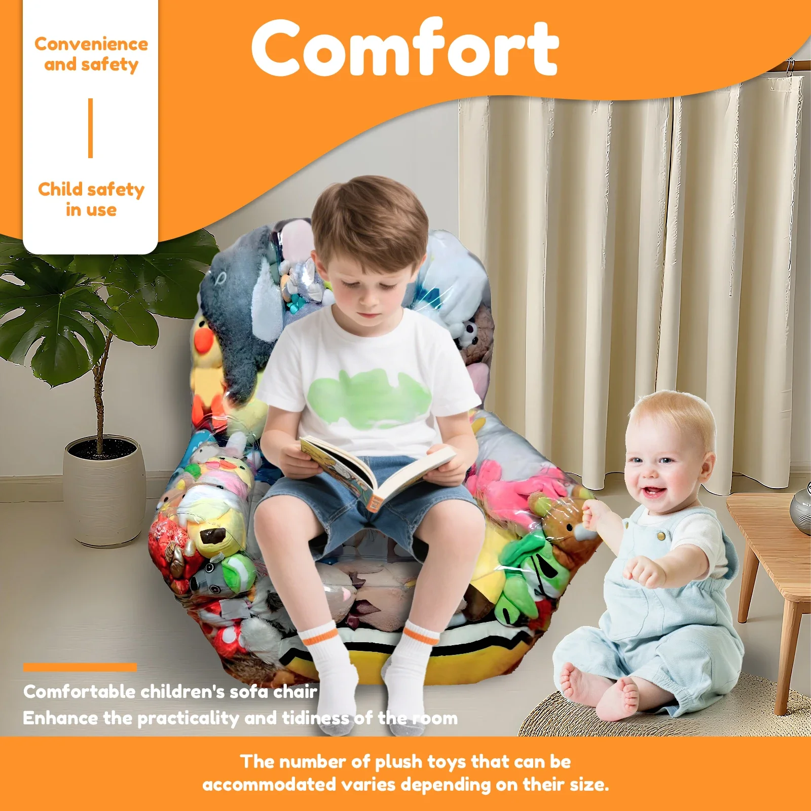 180L PVC Clear Stuffed Animal  - Baby Nursery Chair recension och pris